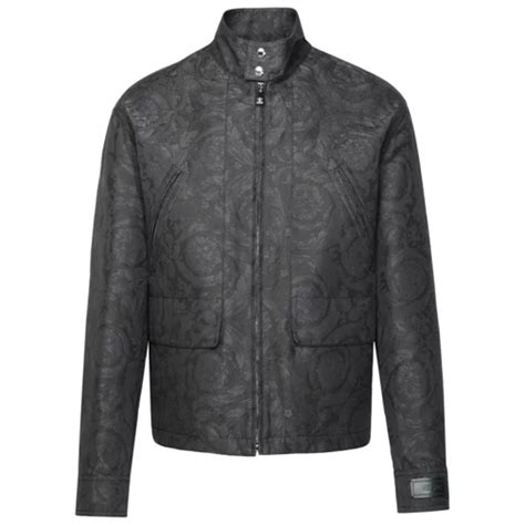 versace 'BAROCCO' ANTHRACITE COTTON JACKET available 